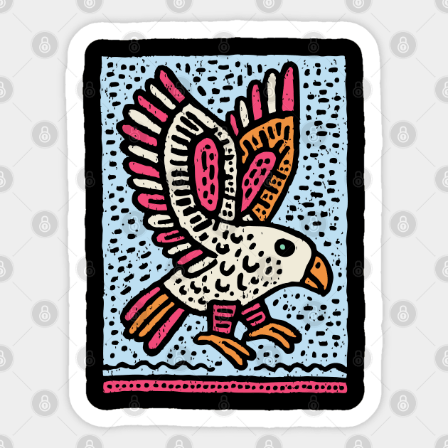 Whimsical Eaglet | Brave Fledgling Graphic Sticker by TuncGK